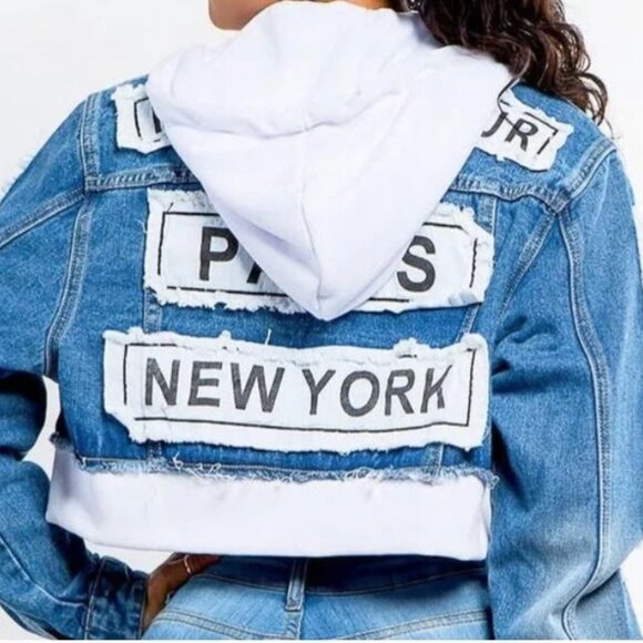 Stylish fashion icon CROP Jean Jacket - Picture 8 of 11